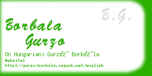 borbala gurzo business card